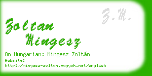 zoltan mingesz business card